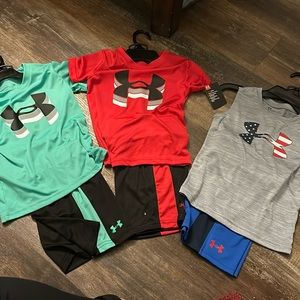 NWT! 3 Boys 4T Under Armour Summer Sets
